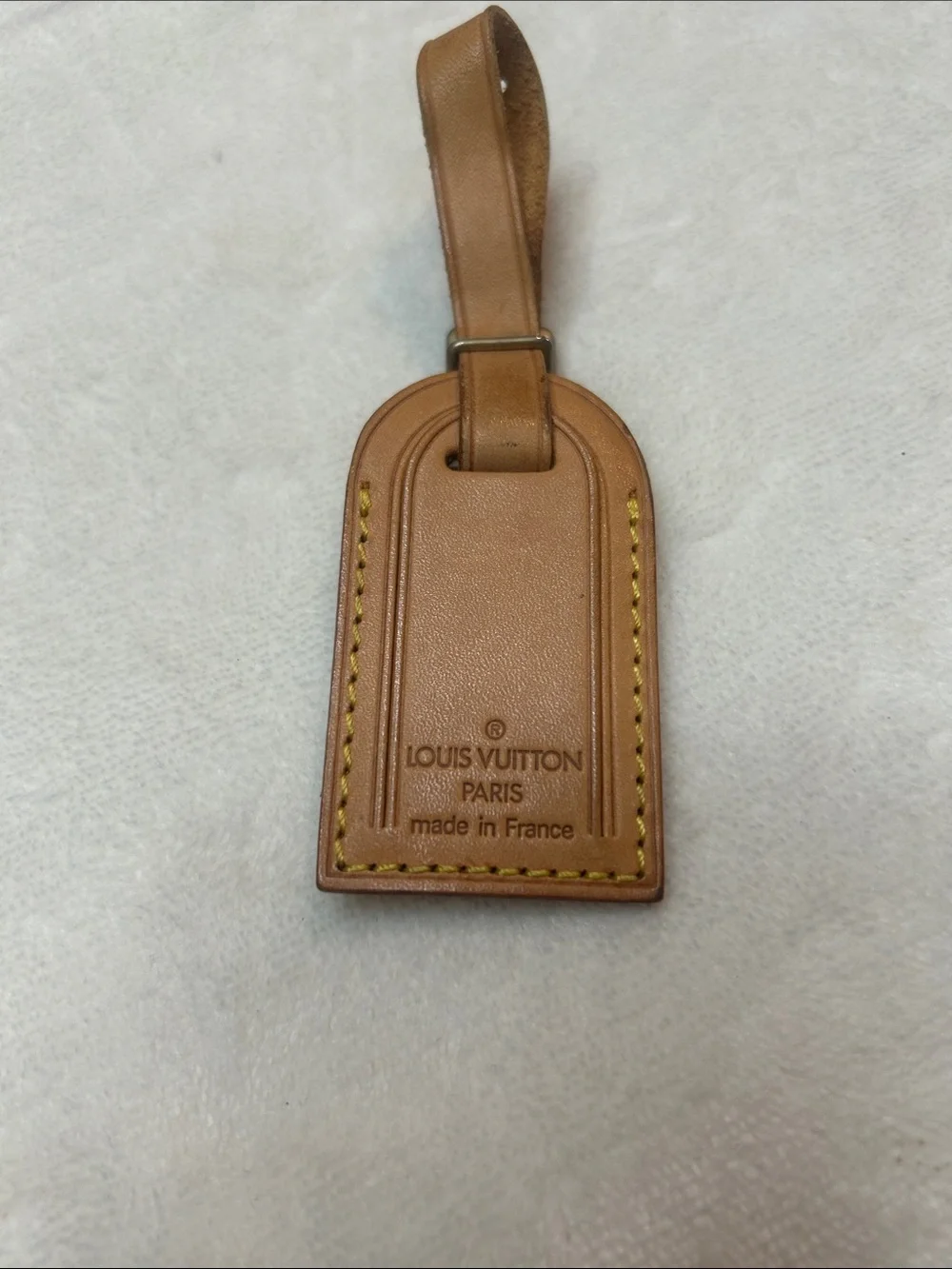 Louis Vuitton Brown Leather Luggage Tag